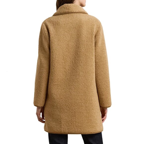 NEW LAUREN RALPH LAUREN Shawl Collar Faux Shearling Coat - Picture 7 of 12